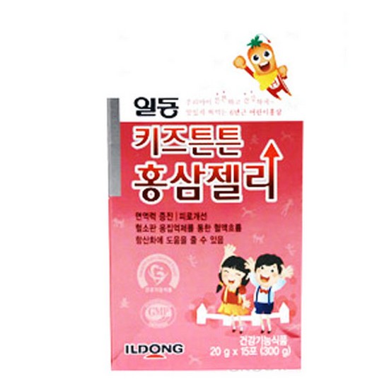 일동제약 키즈튼튼 홍삼젤리 20g 10스틱 (3개)