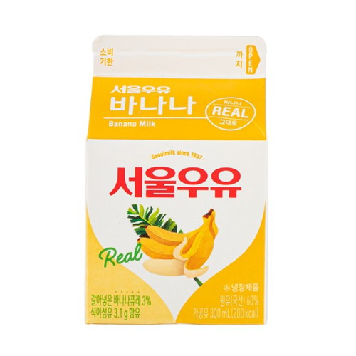 서울우유 바나나우유 300ml (8개)_이미지