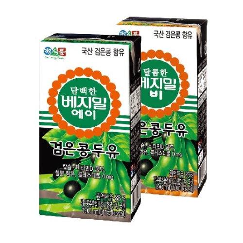 베지밀 검은콩두유 A 190ml x 48개 + B 190ml x 32개 (총 80개)