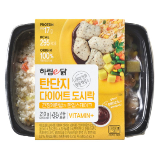하림 하림이닭 탄단지 도시락 간장계란밥과 한입스테이크 210g (1팩)_이미지