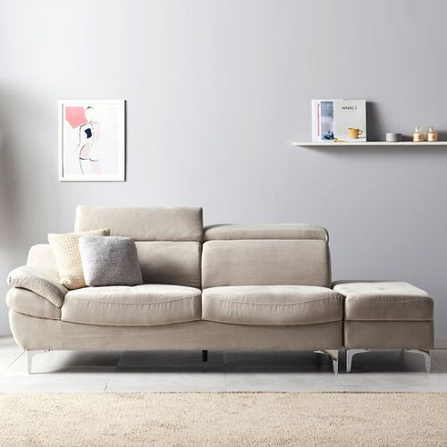 사사가구 엔트리 아쿠아텍스 패브릭 소파 3인용 (스툴포함)_이미지