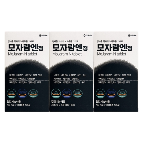  건강나눔 모자람정 750mg 180정 [3개]