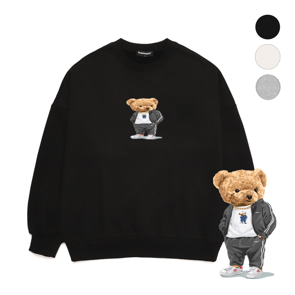 COMPORT BEAR NO.2 오버핏 맨투맨 VNDTS115