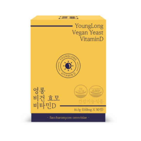 영롱 비건 효모 비타민D 30정 (1개)