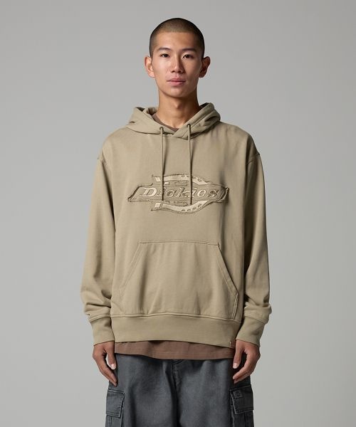디키즈 워시드 EMB 그래픽 후드티 Desert Sand 293412