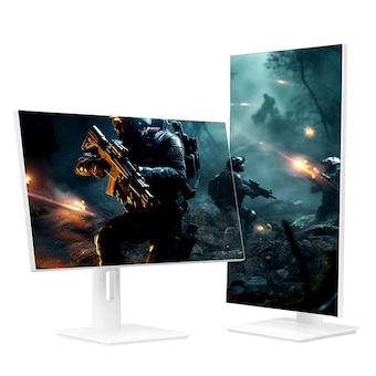 크로스오버 27LGQ175CM 4면제로 QHD <b>iPS</b> TYPE-C Ai 화이트 멀티스탠드