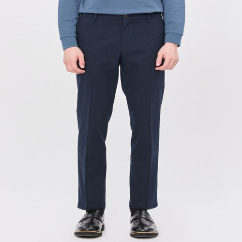 LF 헤지스레이디스 네이비 단색 면혼방 밴딩팬츠 WHPA4C301N2