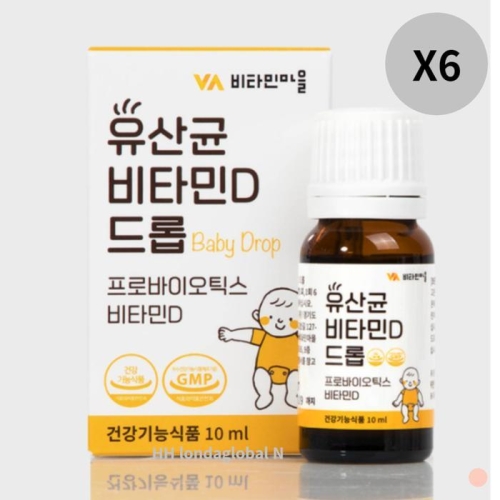 비타민마을 유산균 비타민D 드롭 10ml (6개)_이미지