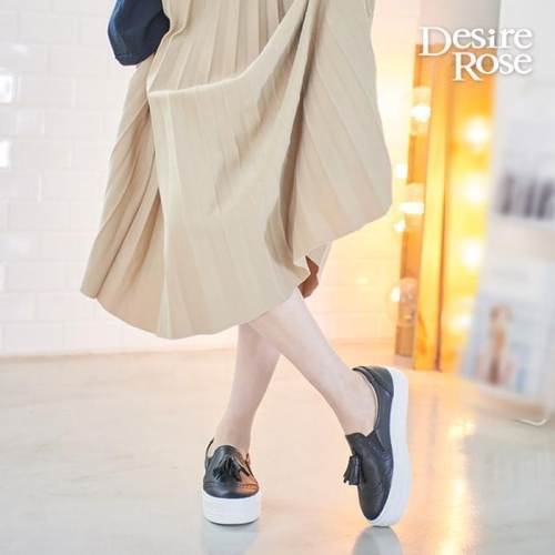 디자이어로즈 여성 레더 윙팁 브로그 단화 11243272A