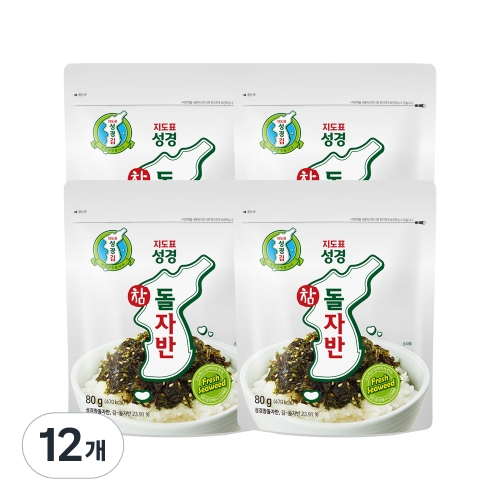 성경식품 지도표성경김 참돌자반 80g (12개)_이미지