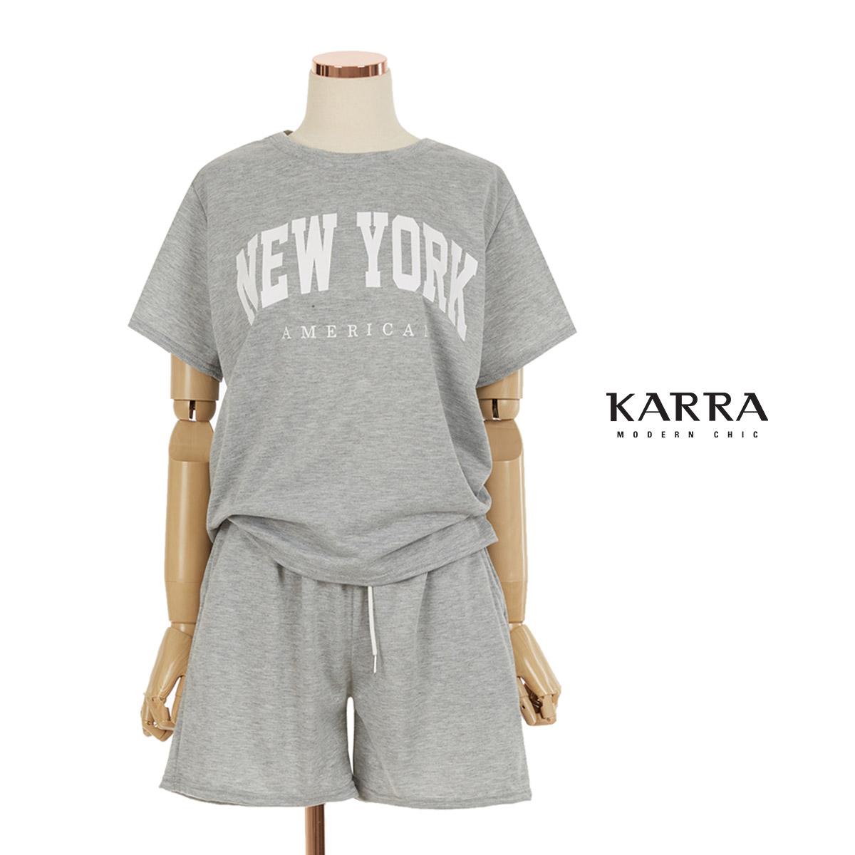 하난에프씨 KARRA 뉴욕시티 반팔티셔츠 팬츠 SET KB2MSE002Q