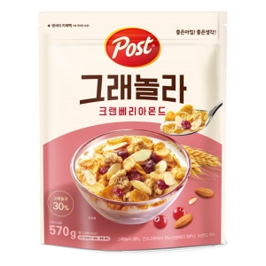동서식품 포스트 그래놀라 크랜베리 아몬드 570g (4개)