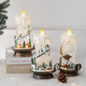 촛대 워터볼 크리스마스 오르골 무드등 9078591