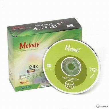 멜로디 멜로디 DVD+RW 4.7GB 2.4x 슬림 10장_이미지