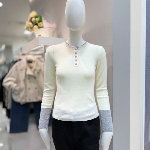 더틸버리 배색 디테일 버튼 풀오버니트 MTS3N1PO071_DG_이미지