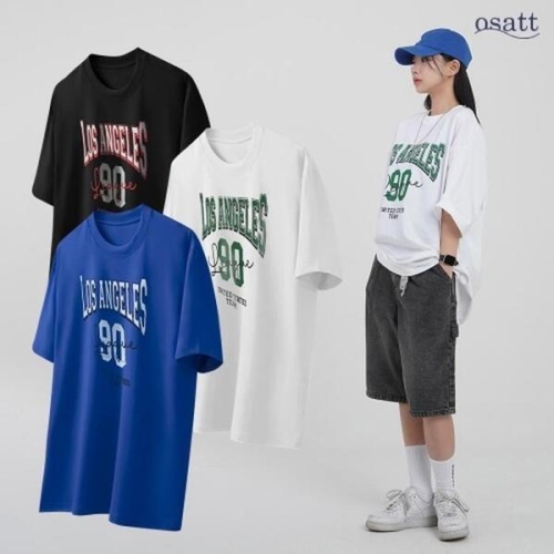 리그 오사뜨 여성 빅사이즈 캐쥬얼 여름 커플 오버핏 반팔티 34442164