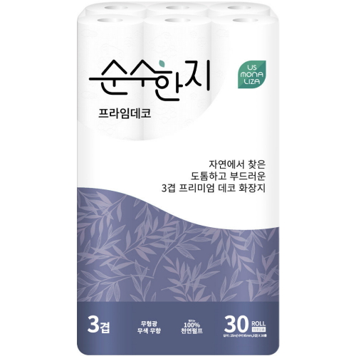 순수한지 프라임데코 25m (30롤) (3팩)_이미지