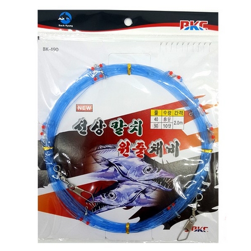 백경산업 BK-490 기둥줄 8단 갈치바늘_이미지