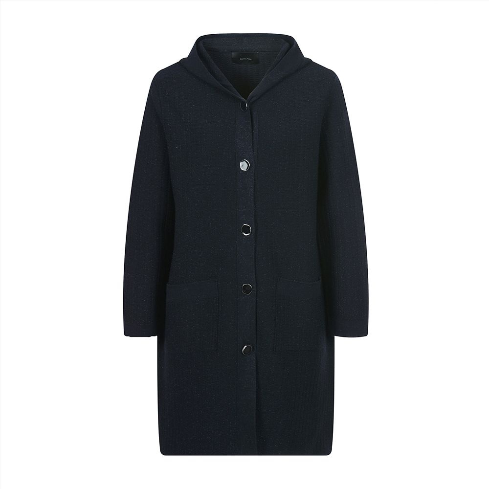 메탈 후드롱 가디건 다크네이비 CN2SKG101DN