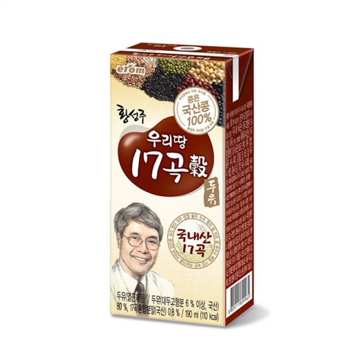 이롬 황성주 국산콩 두유 우리땅 17곡 190ml이미지입니다. 누르면 해당 게시물로 새창이동합니다.