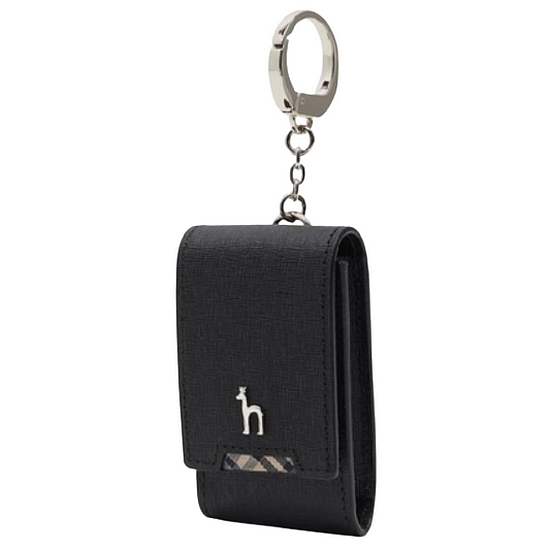 헤지스ACC CHESTER 퍼피 장식 체크배색 스마트키홀더 HJHO2F287BK_이미지
