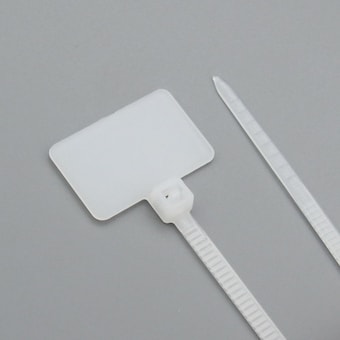 HDTOP 전선 <b>정리</b> 케이블 네임 타이 중단 락 소 백색 100mm HT-CT032