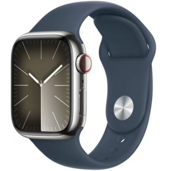 APPLE 워치 시리즈9 41mm Cellular 실버 스테인리스 스틸 (스포츠밴드)