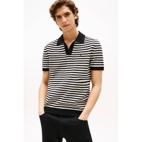 타미힐피거 TOMMY HILFIGER 텍스처 폴로 스웨터 T12F6KPN480MT10A4 EB 598091_이미지