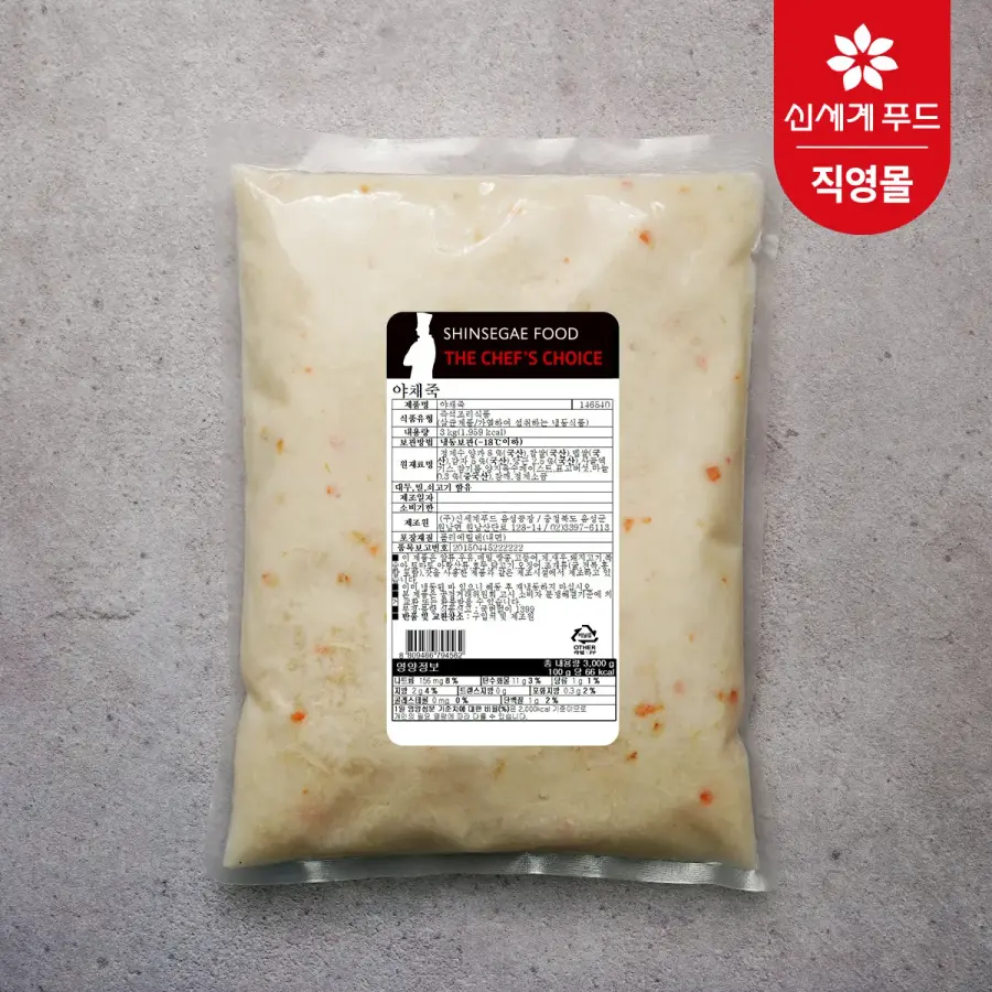 신세계푸드 쉐프초이스 야채죽 3kg (1개)_이미지