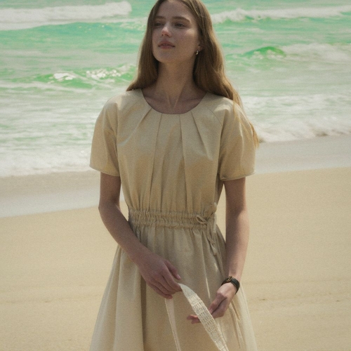 String detail dress TISU02OP03_Beige
