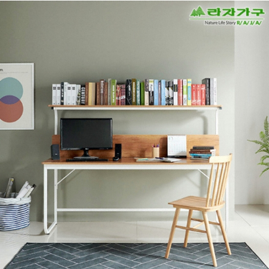 라자가구 오브 미네뜨 선반책상 (1800x600)_이미지