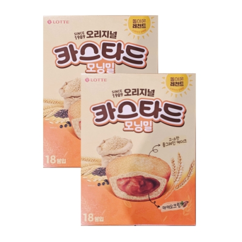 롯데제과 카스타드 모닝밀 378g (2개)_이미지