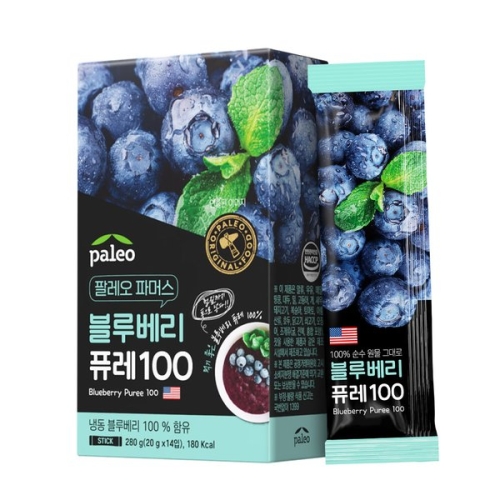 KBH한국생활건강 팔레오 블루베리 퓨레 100 20g 14포 (1개)_이미지