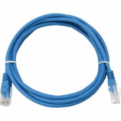 강원전자 NETmate CAT.5E UTP 다이렉트 랜케이블 블루 (NMC-U505BL, 5m)_이미지