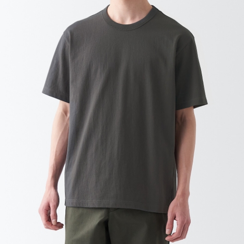 무인양품 워싱 태번수 크루넥 반소매 티셔츠 ABA41A3S_이미지