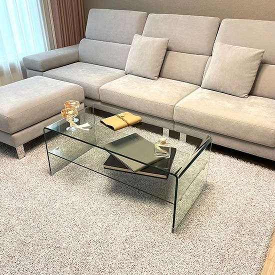 피피포피 퓨어 2단 강화유리 테이블 100cm_이미지