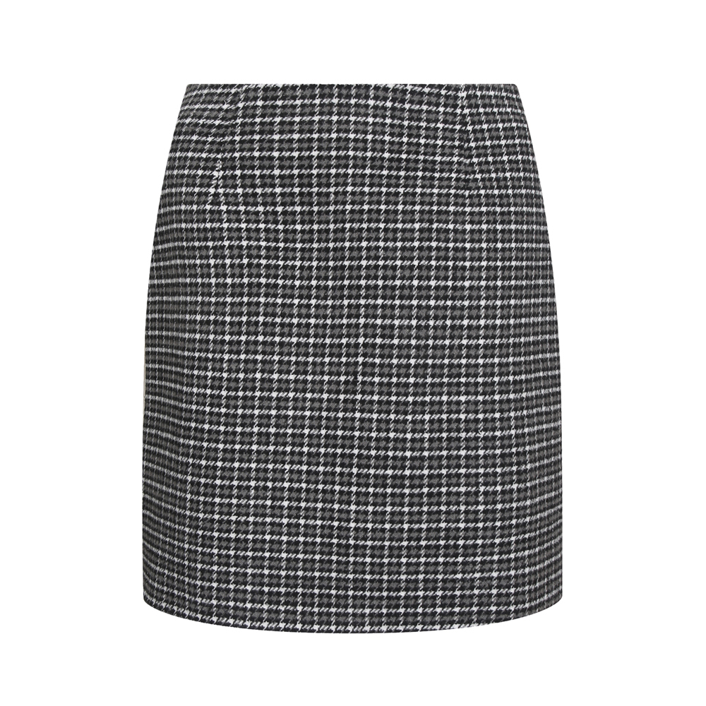 체크 세미 A라인 미니 스커트 TJSAX7341