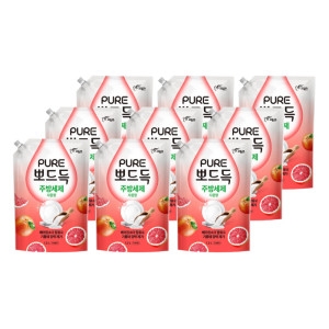 퓨어 뽀드득 주방세제 자몽향 리필 1.2L (9개)_이미지