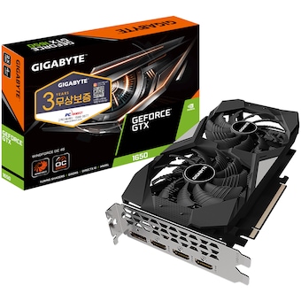 GIGABYTE 지포스 GTX <b>1650</b> WINDFORCE OC D5 4GB 피씨디렉트