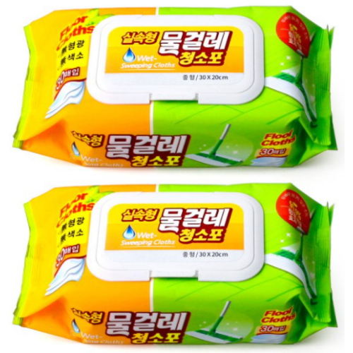 샤인 실속형 물걸레 청소포 중형 30매 (2개)_이미지