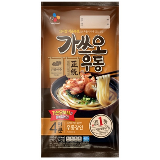 CJ제일제당 프레시안 가쓰오 우동 4인분 933.2g (2개)