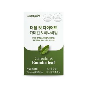 우리바이오 더블 컷 다이어트 카테킨 바나바잎 60정 (2개)