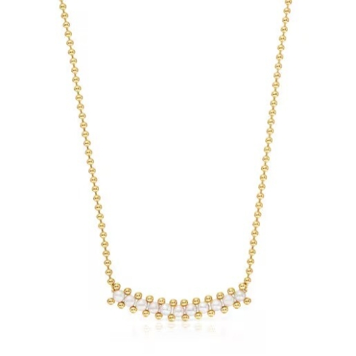 TOUS Choker with 18kt gold plating over silver and cultured pearls Gloss ..