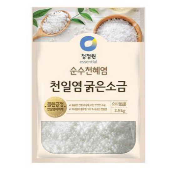 대상 청정원 순수천혜염 천일염 굵은소금 2.5kg (1개)