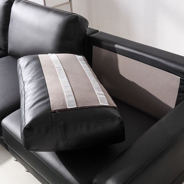 삼익가구 디아트 천연가죽 소파 3인용 (스툴포함)_이미지