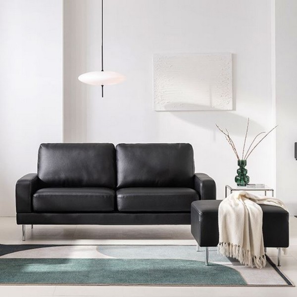 삼익가구 디아트 천연가죽 소파 3인용 (스툴포함)_이미지