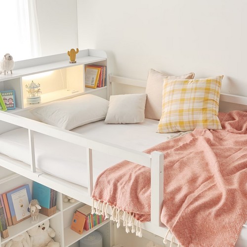 플라망 바이블 수납계단형 철제 벙커침대 SS (매트별도)_이미지