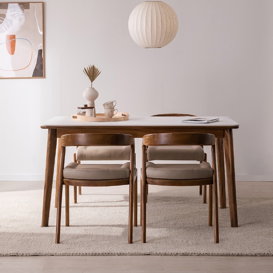 레오 통세라믹 원목 식탁 1400