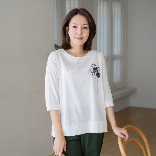 마담4060 엄마옷 클리아나염 여름옷 티셔츠-RTE2504068_이미지