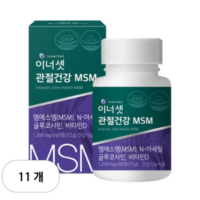 휴온스내츄럴 이너셋 관절건강 MSM 1200mg 60정 (11개)